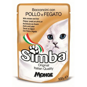 Simba Cat Plic Pui/Ficat 100 g
