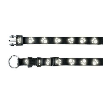 Trixie Zgarda Paw Reflectorizant 45-66 cm/25 mm Negru