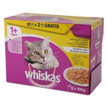 Whiskas Plic Adult Selectii Pasare 12 X 100 g