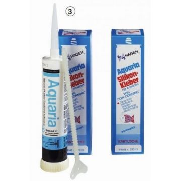 Hagen Silicon Aquaria Negru 310 ml A11263