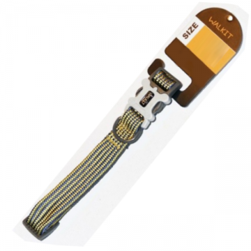 Walkit Zgarda Caine Tubular Multicolor L 2.5 X 40-66 cm Galben/Albastru