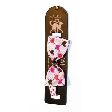 Walkit Zgarda Pisica Bow Tie 1.0 X 32 cm Roz