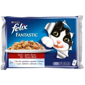 Felix Fantastic Plic Vita/Pui 4 x 100 g