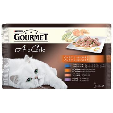 Gourmet A La Carte Gratar In Sos Peste/Curcan/Somon/Rata 4X85 G
