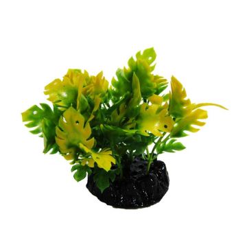 Resun Planta Plastic Big Leaf Green/Yellow 10 cm