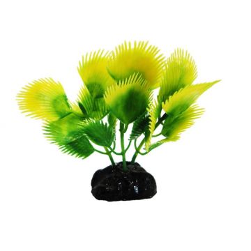 Resun Planta Plastic Palm Leaf Green/Yellow 8 cm