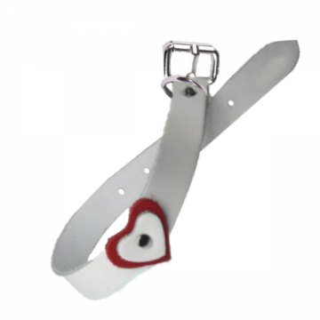 Zgarda Caine Streetside Inima 2.0/45 cm Alb Nr 2