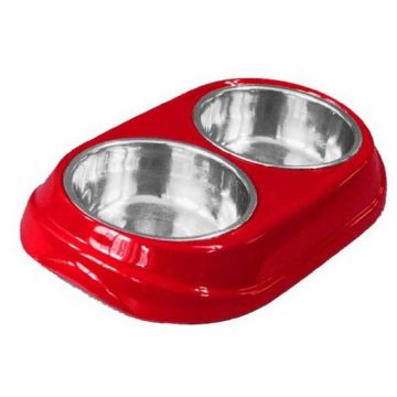 Castron Melamina/Inox Red 2x150 ml 8042
