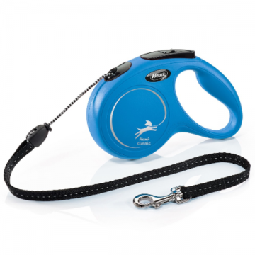 Flexi Lesa New Classic Cord M 5 m Albastra