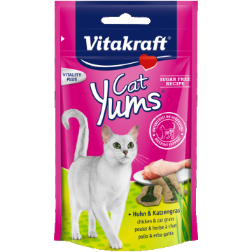 Vitakraft Recompense Cat Yums Pui/Iarba Pisicii 40 g