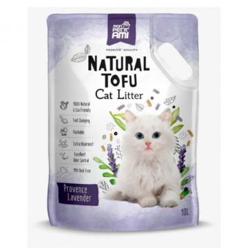 Asternut igienic pentru pisici Mon Petit Ami Tofu cu Lavanda 10L