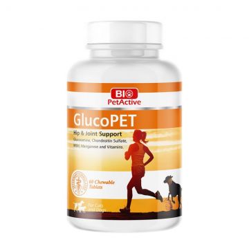 Bio PetActive GlucoPet Suport Articular pentru Caini si Pisici 60 Tablete