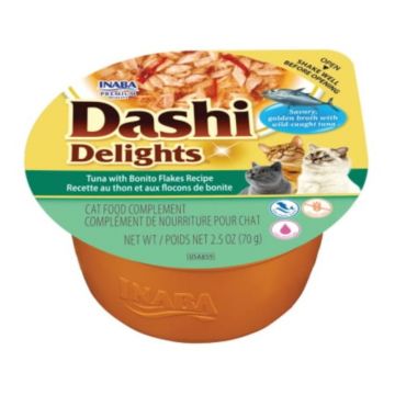 Ciao Dashi Delights pentru pisici cu Ton si Fulgi de Bonito 70 g