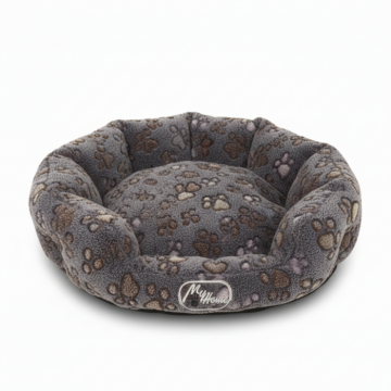 Culcus oval pentru caini My Home, 57 cm, Gri