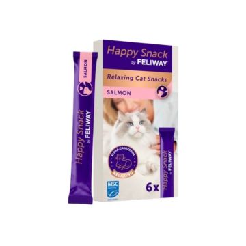 Feliway Happy Snack cu Somon, 6 buc x 15 g