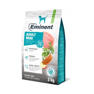 Hrana uscata pentru caini Eminent, Mini, Adult, 3kg