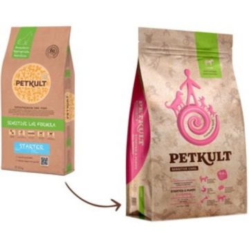 Hrana uscata pentru catei Petkult Sensitive Starter  Puppy Miel si Orez 3 kg