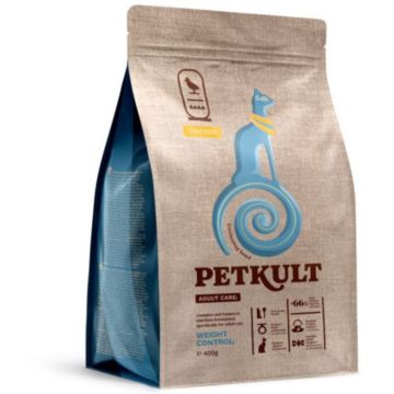Hrana uscata pentru pisici Petkult Adult Care Weight Control pentru pisici cu Pui 400gr