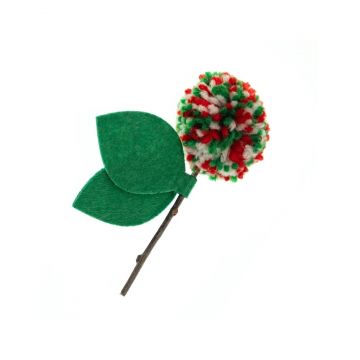 Jucarie pentru pisici - Pompon Matatabi Craciun - 14 cm