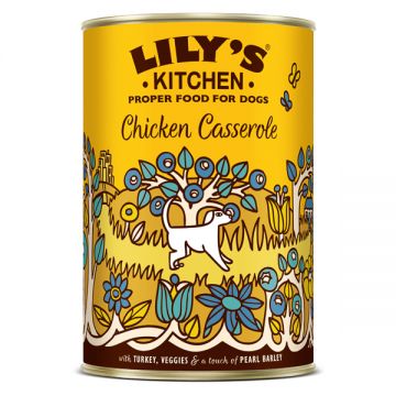 Lily's Kitchen Chicken & Turkey Casserole Tin for Dogs 400 g