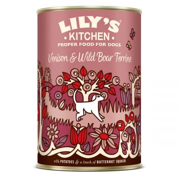 Lily's Kitchen Venison & Wild Boar Terrine Tin for Dogs 400 g