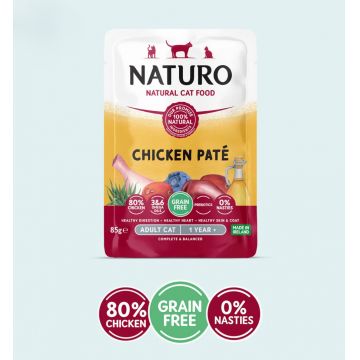 Naturo Cat Adult Grain Free Mousse cu Pui 85g