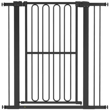 PawHut Grilaj protecție ușă pentru câini, 76-104 cm barieră fără găurire, grilaj scări | Aosom Romania