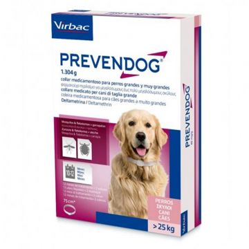 Prevendog zgarda antiparazitara, caini, talie mare (>25 kg) 75 cm 2 bucati