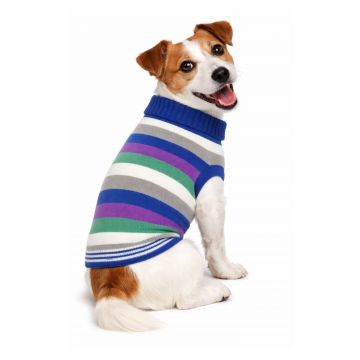 Pulover cu dungi tricotat pentru câini - 2XL