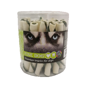 Recompense pentru caini Fine Dog, Vita, tub de piele, 35 bucati, 12 cm