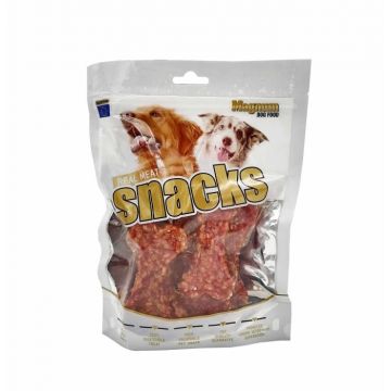 Recompense pentru caini Magnum, Mini os, Vita si orez, 250g