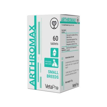 Vetapro Arthromax Suport Articulatii si Cartilaje Caini si Pisici Rase Mici, 60 tablete