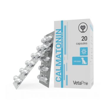 Vetapro Calmatonin Ameliorarea Anxietatii la Caini, 20 capsule