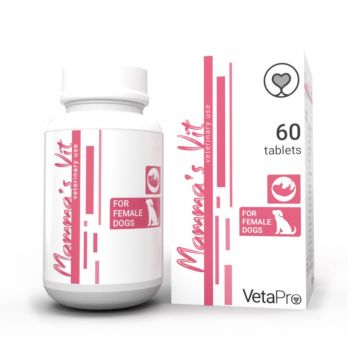 Vetapro Mammas Vit, Caini Femele Gestatie Lactatie Complex Multivitamine si Minerale, 60 tablete