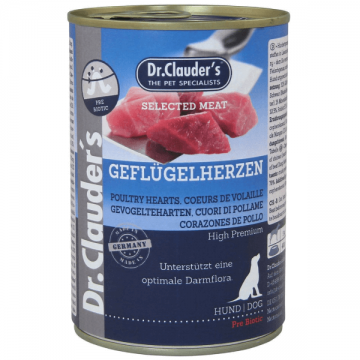 Hrana pentru caini Dr. Clauder's Selected Meat Inimi de Pui 400g