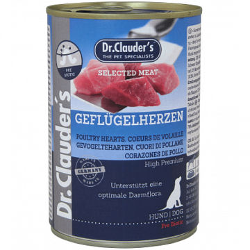 Hrana pentru caini Dr. Clauder's Selected Meat Inimi de Pui 800g