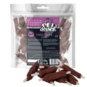 Pet's Dessert Cheese Stick & Lamb, 500 g ieftina