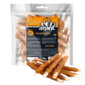 Pet's Dessert Chicken Stick, 500 g ieftina