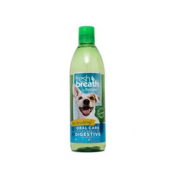 Tropiclean Fresh Breath Water Additive Plus Digestive Support, 473 ml
