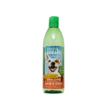 Tropiclean Fresh Breath Water Additive Plus Skin & Coat, 473 ml