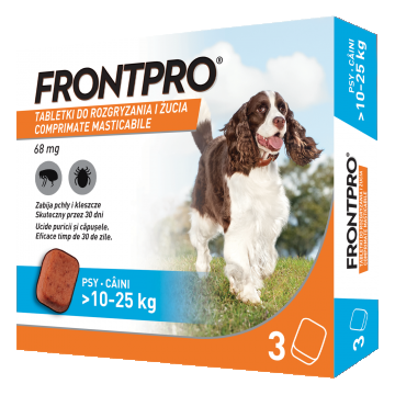 Comprimate masticabile antiparazitare caini, Frontpro L, 68 mg, >10-25 kg