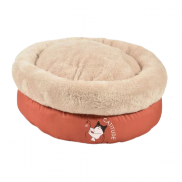 Culcus rotund pentru pisici Croci Party, Orange, 45 x 20 cm