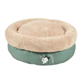 Culcus rotund pentru pisici Croci Party, Verde, 45 x 20 cm