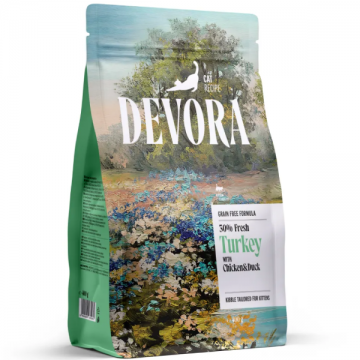 DEVORA GRAIN-FREE CAT KITTEN CURCAN SI RATA 2KG