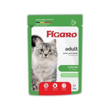 Figaro, hrana umeda completa cu curcan pentru pisici adulte 100 g