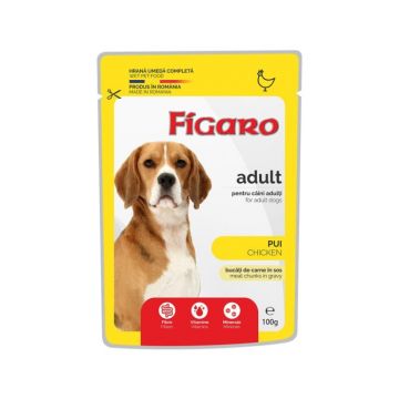 Figaro, hrana umeda completa cu pui pentru caini adulti 100 g