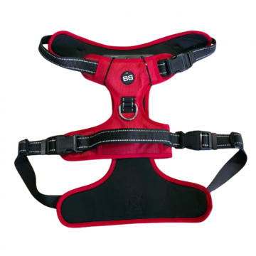 Ham pentru caini Bobby Rando, marime M, reflectorizant, rosu