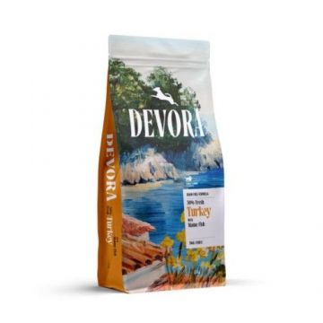 Hrana semi-umeda caini, Devora Dog Semi-Moist Starter & Junior Grain Free Multiprotein, Curcan & Peste Marin, 7.5 kg