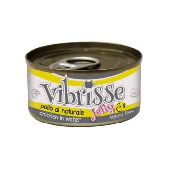 Hrana umeda pentru pisici Croci Vibrisse Natural, Pui in aspic, 24 x 70g