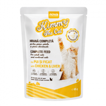 Hrana umeda pentru pisici Kimmy, Pui, 24 x 85g
